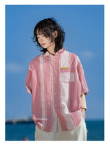 チェック柄ルーズフィットサマーシャツ U332 - SINCEUMM