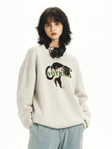 アニマルプリントニットセーター U2597 - SINCEUMM