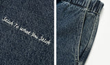 ウエスト伸縮ロゴ付きデニムパンツ N1081 - SINCEUMM