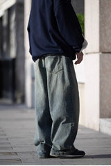 ルーズワイドウォッシュデニムパンツ U271 - SINCEUMM