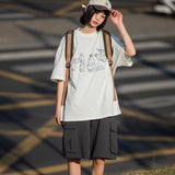 ストリートアートプリント半袖Tシャツ　UN376 - SINCEUMM