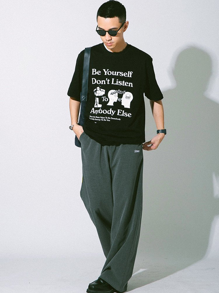 レトロテキストプリントTシャツ U3796 - SINCEUMM