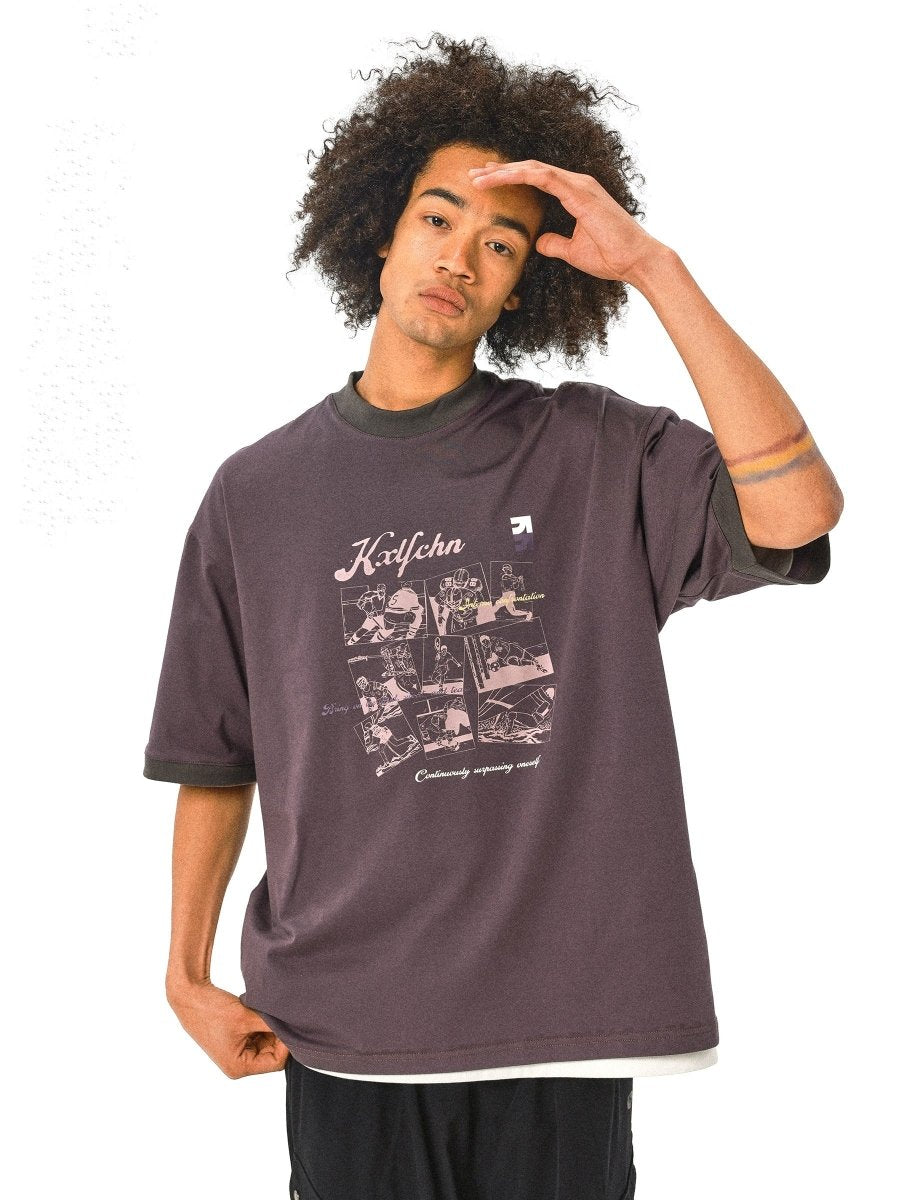 大人気】ウォッシュド加工 ヘビーウェイト半袖ヘンリーTシャツ