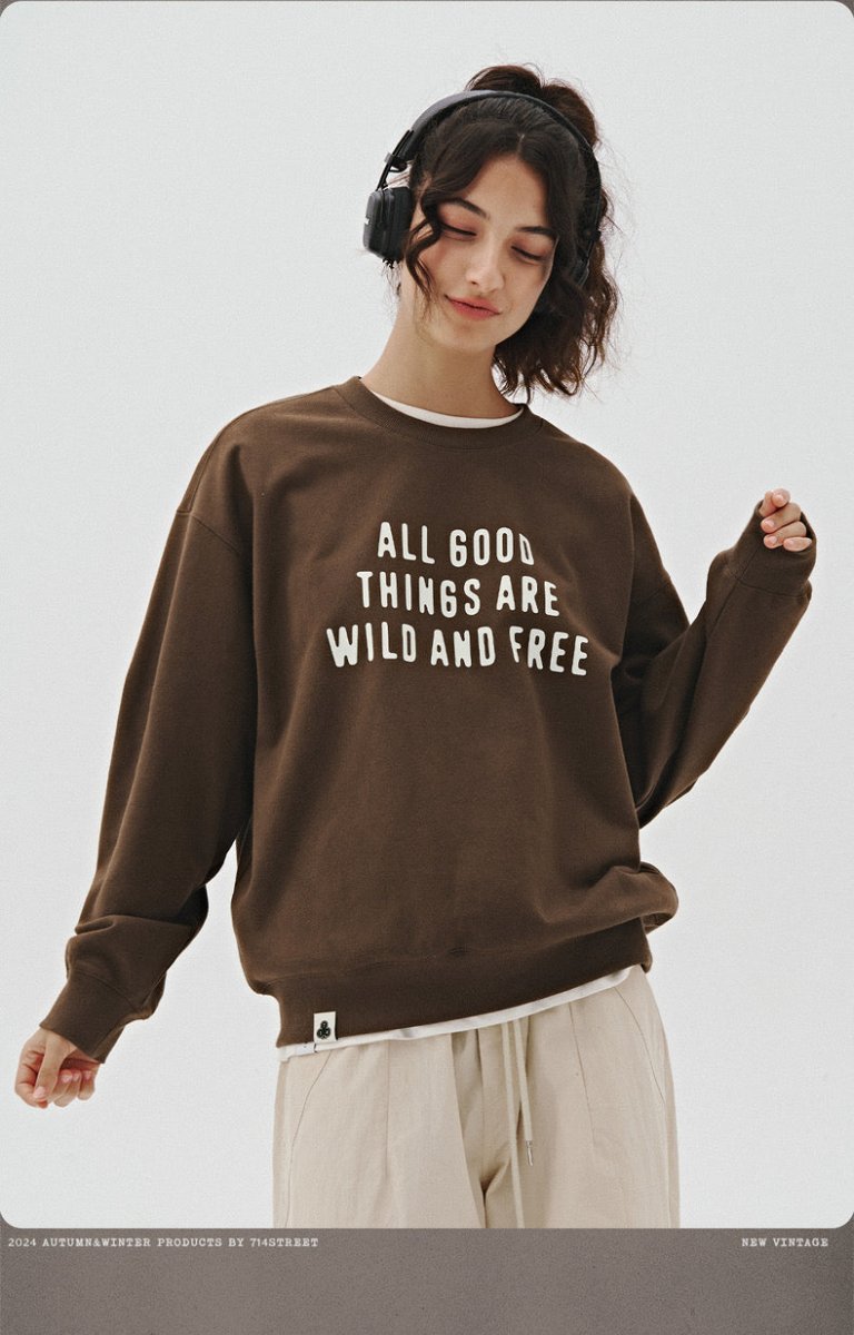 420G message print sweatshirt N4563 - SINCEUMM