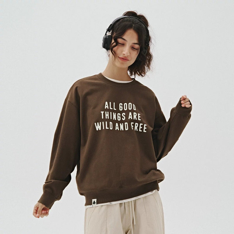 420G message print sweatshirt N4563 - SINCEUMM