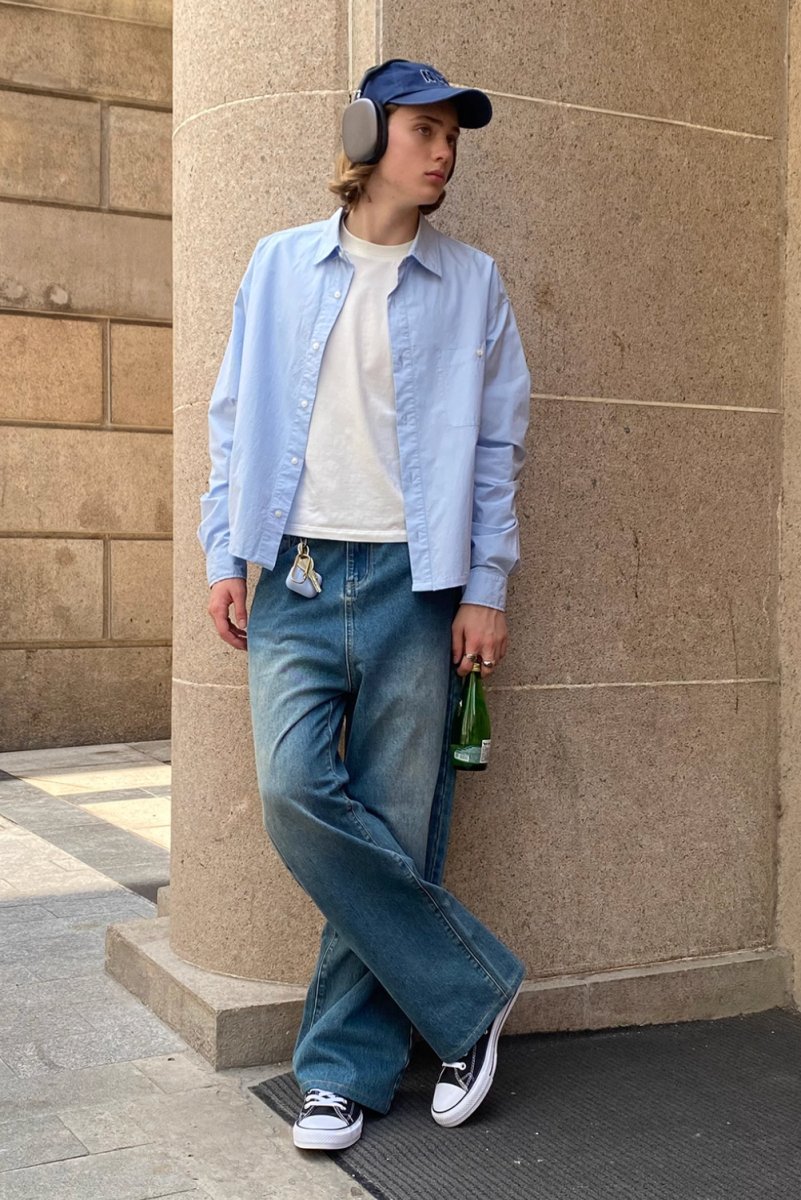 ♩ページ ウォッシュ加工ブルーデニム U4479 – SINCEUMM