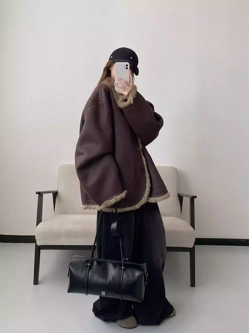 リバーシブルファーコート