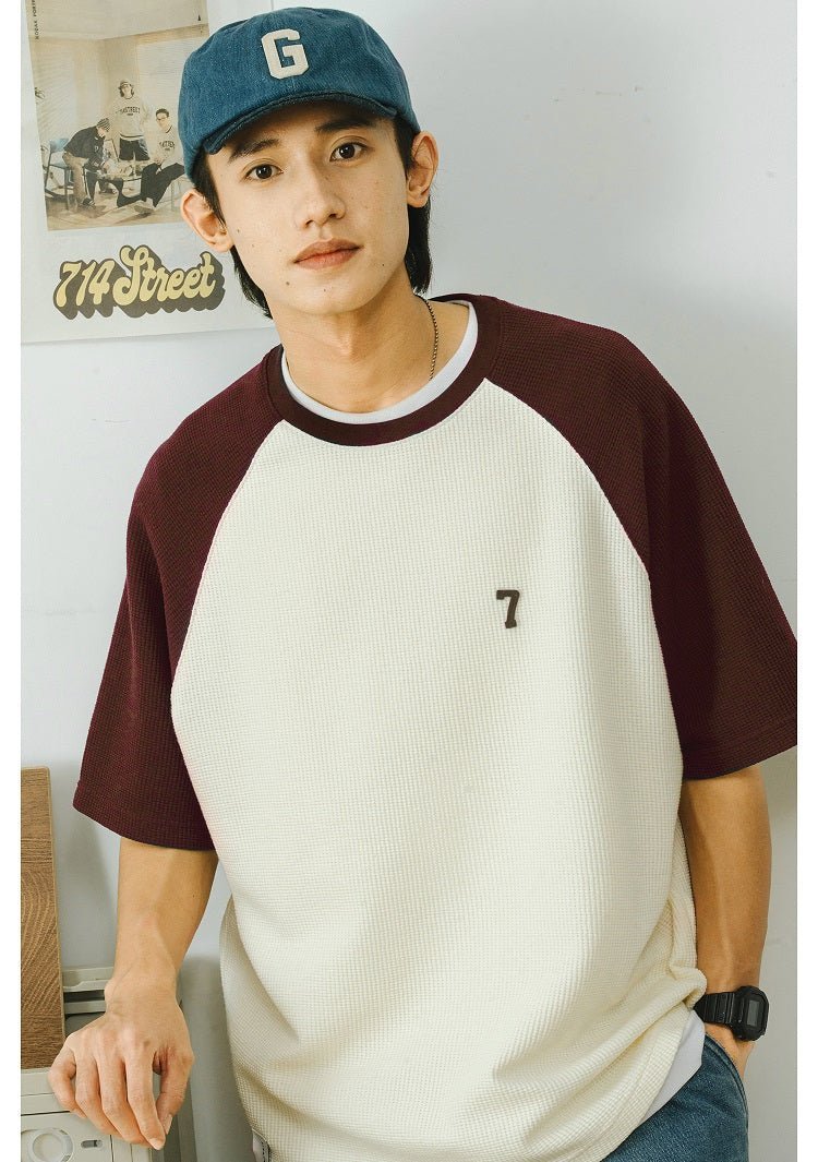 【2024福袋】 350グラム】ワッフル生地厚手半袖Tシャツ SINCEUMM – N2058 トップス