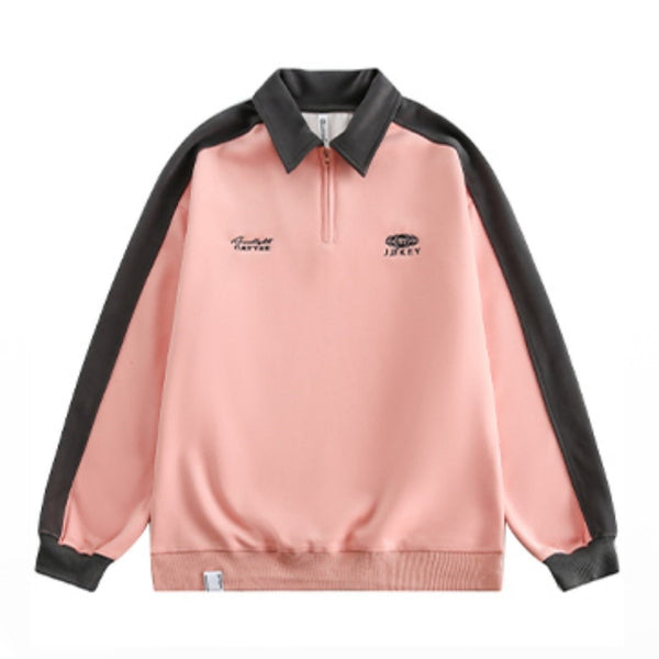 Collegestyle color half zipper sweat U26 - SINCEUMM