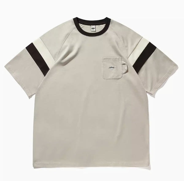 【300G】Retro contrast color Tshirt　N234 - SINCEUMM