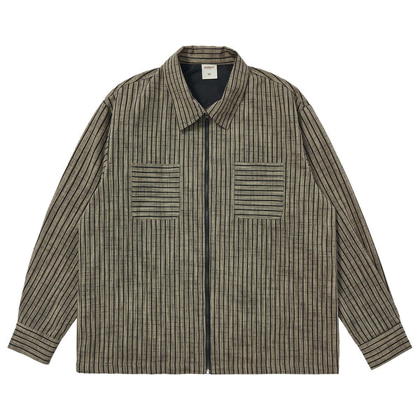 Loose striped jacquard jacket U193 - SINCEUMM